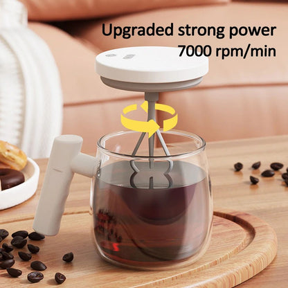 Electric Handheld Milk Frother & Drink Mixer | Rechargeable Coffee, Protein & Egg Beater