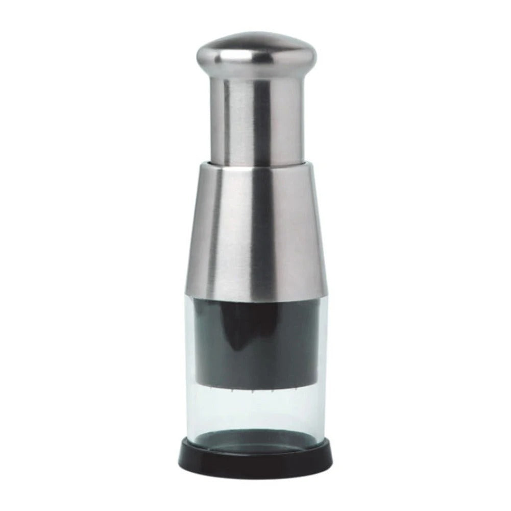 Stainless Steel Manual Hand Chopper | Mini Garlic & Onion Chopper for Vegetables, Herbs and Salad Prep