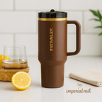 Velvet Brown 40oz Stainless Steel Stanley Tumbler | Hot & Cold Travel Mug – Imperial Nest