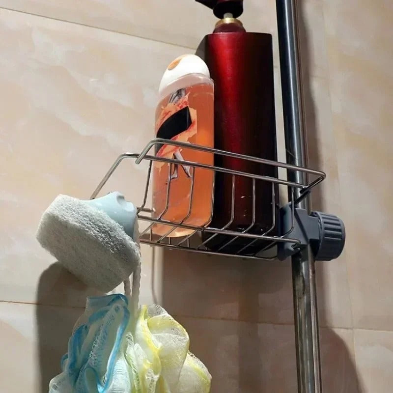 Faucet Rack | Sink Sponge Holder Basket for Kitchen (No Rust, Easy Drain)