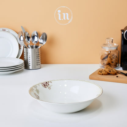 Porcelain Bone China Serving Bowl – 9 Inch | Elegant Dinnerware