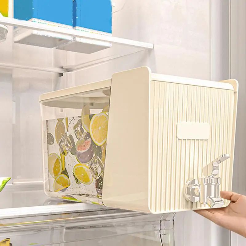 Fridge Beverage Dispenser with Tap | Space-Saving Water & Juice Storage Container