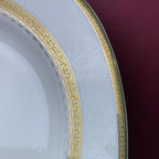 Luxurious 61-Piece White & Gold Bone China Dinner Set – Elegant Fine Tableware