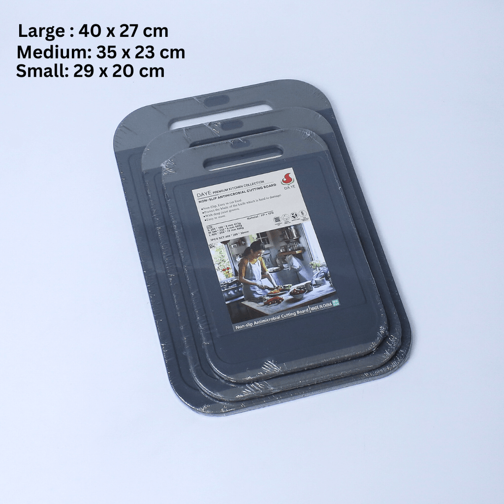 Antimicrobial Cutting Board Set – Non-Slip (3 Sizes)