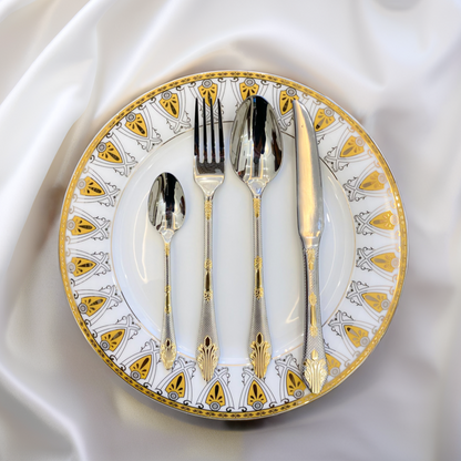 Stylish 24-Piece Stainless Steel Cutlery Set – Durable Flatware for All Occasions