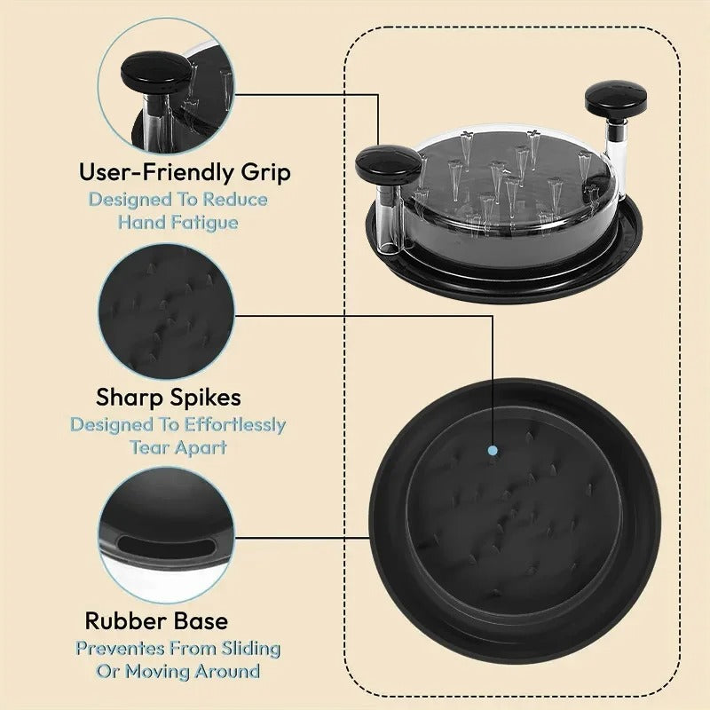 Manual Chicken Shredder Tool | Quick Meat Shredder for Chicken, Beef & Pulled Sandwich Filling