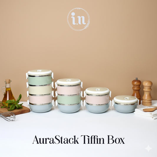 Stackable Lunch Box – 1, 2, 3, 4 Layers | Vacuum Insulated Food Container | Imperial Nest