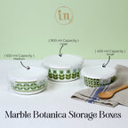 Marble Botanica 3-Piece Storage Box Set | Leak Proof & Airtight