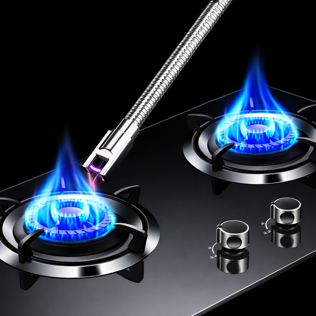Type-C Rechargeable Electric Arc Lighter | Long Handle Kitchen Igniter for Gas Stove, Candle & BBQ