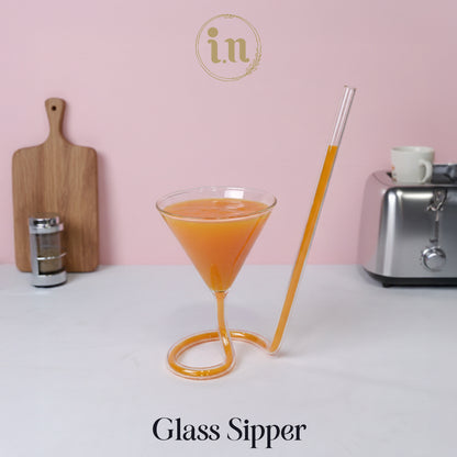 Martini Spiral Glass Sipper