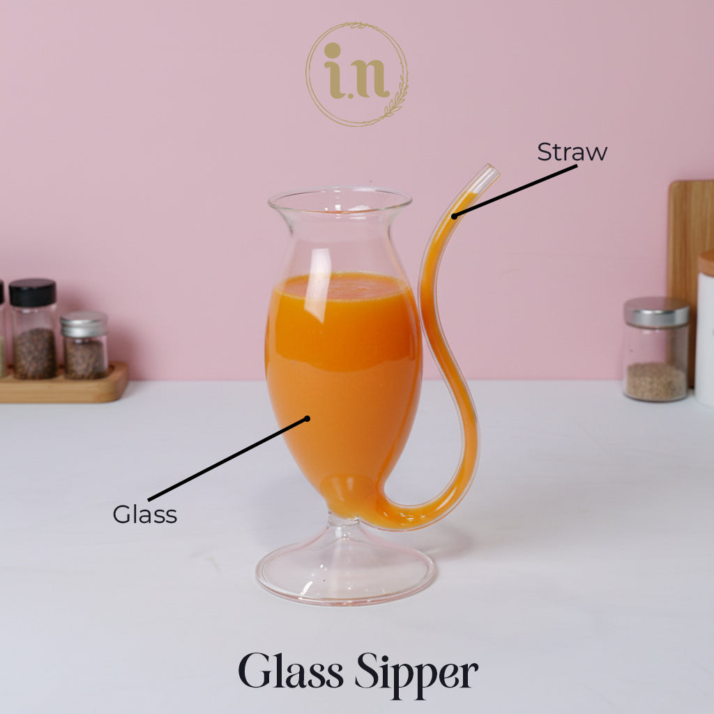 S-Shaped Straw Glass Sipper