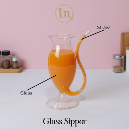S-Shaped Straw Glass Sipper