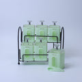 Spice Jar Set | Spice Organizer With Stand | 6 Pcs (270ml each) Airtight Jars with Stand