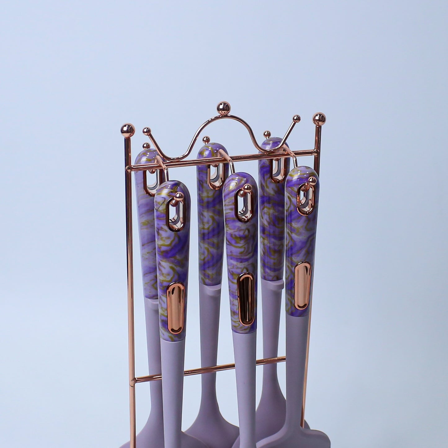 Premium Purple/Pink Silicone Kitchen Utensil Set - 7 Pieces