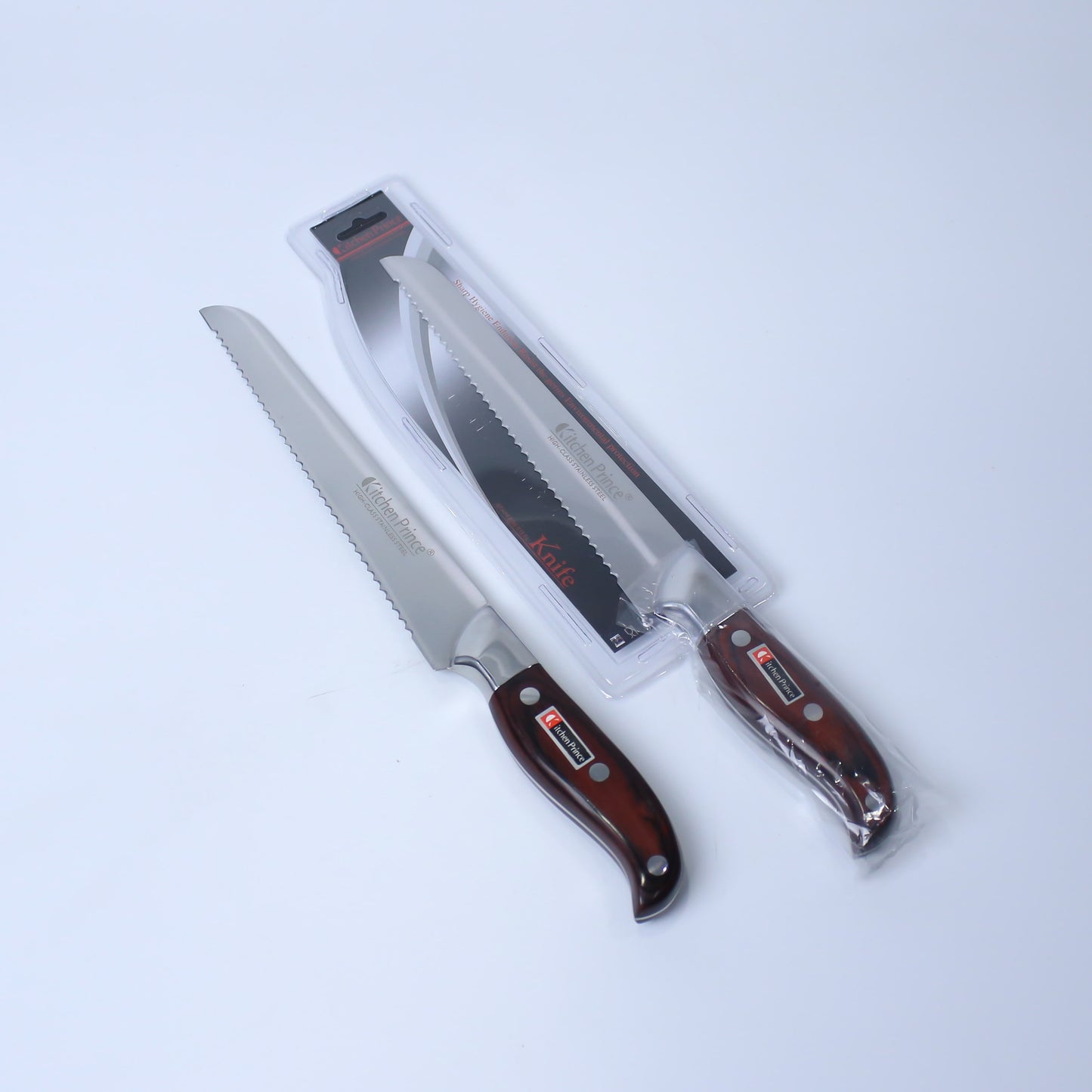 Premium Stainless Steel Bread Knife With Wooden Handle- Single Piece