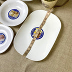 Danny Home Opal Ware 14 inch Rice Dish | Square Shape Marble Rice Dish | Dishwasher Safe | Microwave Safe