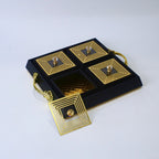Royal Elegance Wooden Dry Fruit Tray – 4 Compartment Box