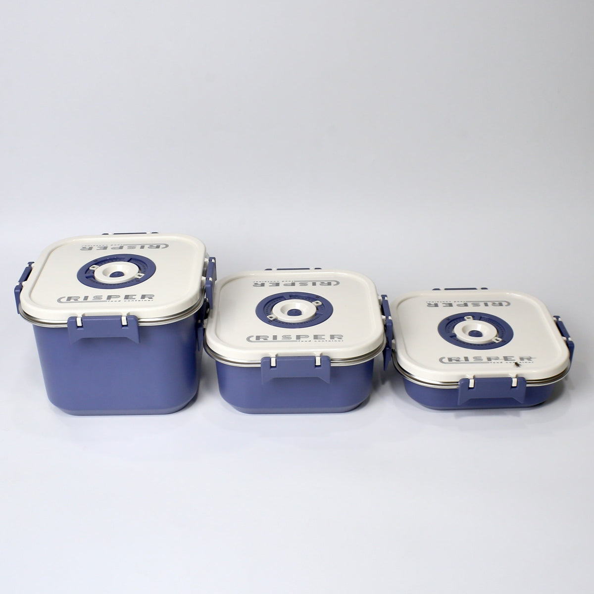 Stainless Steel Storage Boxes (1000ML, 1700ML, 2200ML)  With Vacuum Pump