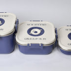 Stainless Steel Storage Boxes (1000ML, 1700ML, 2200ML)  With Vacuum Pump