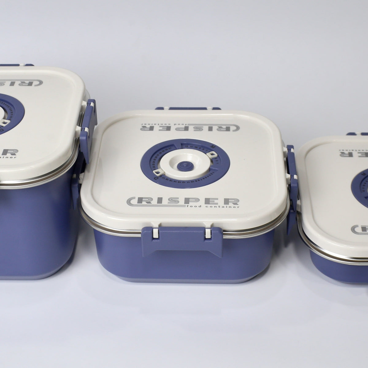 Stainless Steel Storage Boxes (1000ML, 1700ML, 2200ML)  With Vacuum Pump