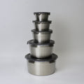 Stainless Steel 304 Round Storage Boxes - 4 Pcs & 5 Pcs Set