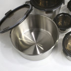 Stainless Steel 304 Round Storage Boxes - 4 Pcs & 5 Pcs Set