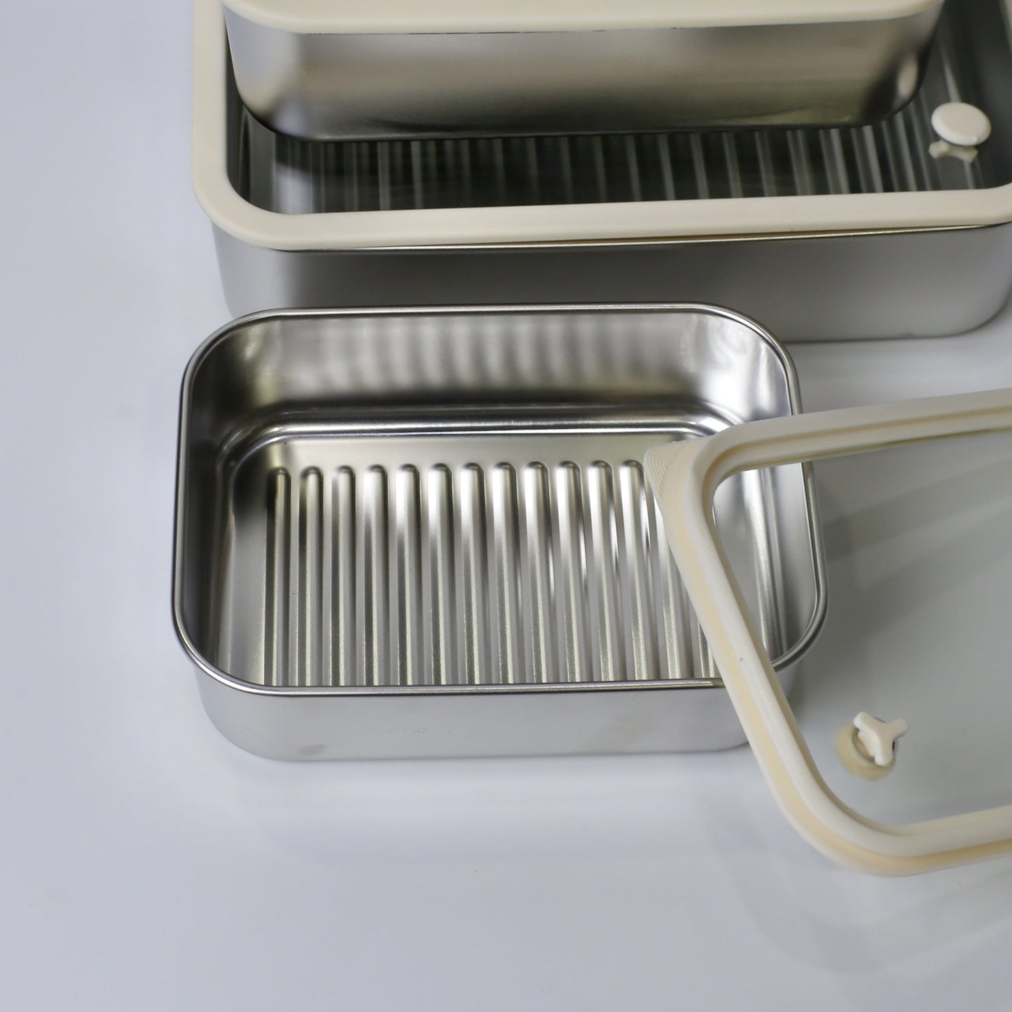 Stainless Steel 304 Storage Boxes with Tempered Glass Lids
