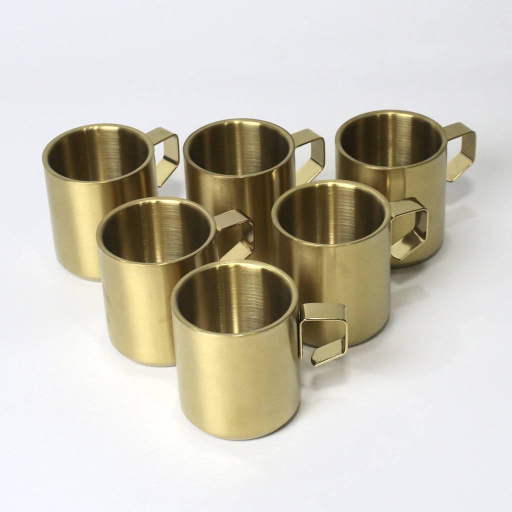 Premium Stainless Steel 304 Single Piece Mug – 220ML Coffee & Tea Cup | Golden & Silver Color Options