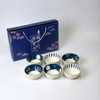 6 Pcs Ceramic Geometric Serving Bowls with Gift Box Packaging