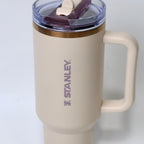 Ivory Cream 40oz Stainless Steel Stanley Tumbler | Hot & Cold Travel Mug – Imperial Nest