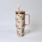 Golden Petal 40oz Floral Stainless Steel Stanley Tumbler | Gift Box Included – Imperial Nest