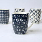 Set of 4 Midnight Mandala Ceramic Printed Mug – 350ml | Individual Designs | Elegant Modern Look