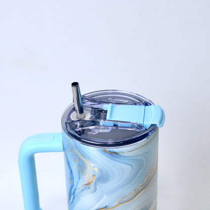 O’jay 50oz Pastel Marble Tumbler | Leak-Proof & Vacuum Insulated