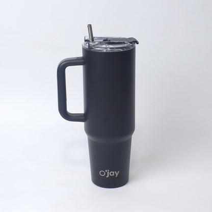 O’jay Matte Black Tumbler – 40oz & 50oz | Leak-Proof, Stainless Steel, Vacuum Insulated