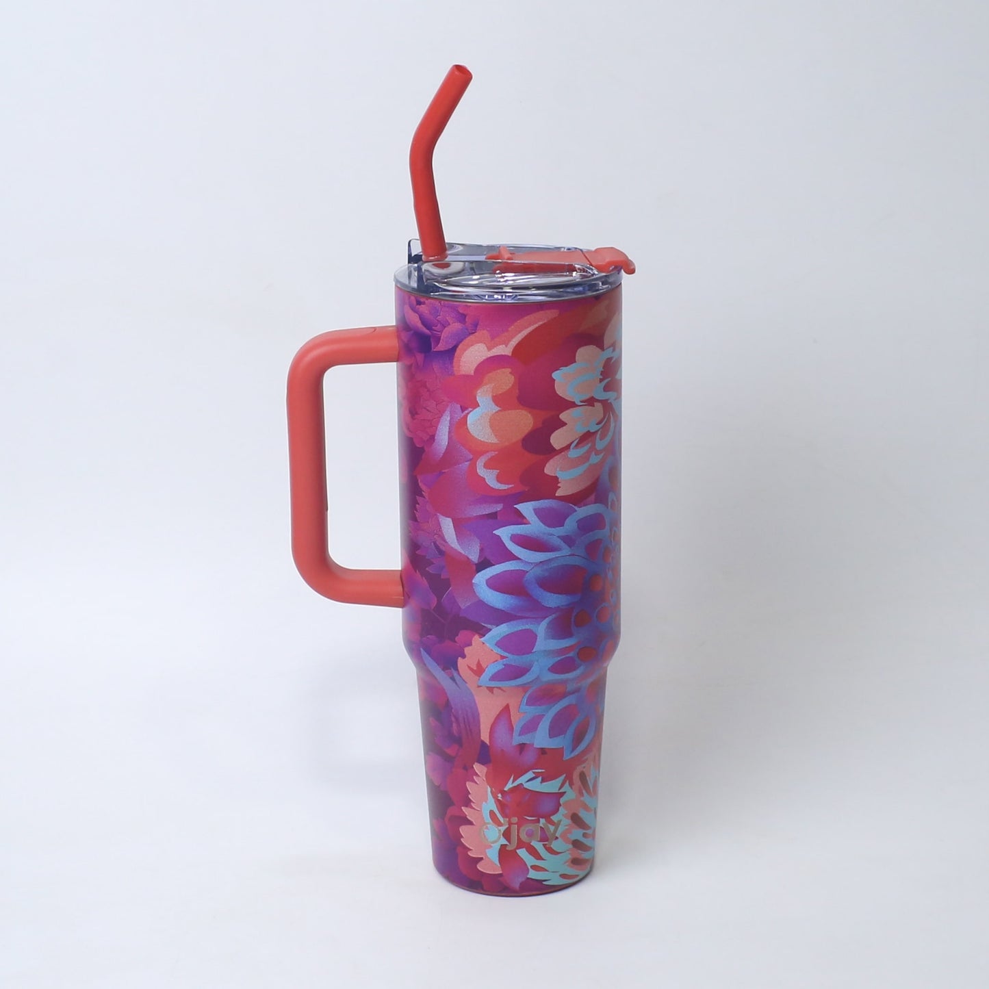 O’jay Floral Burst Tumbler – 40oz & 50oz | Insulated Stainless Steel | Leak-Proof