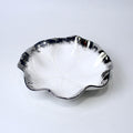 Lotus Leaf Ceramic Bowl – 10.5" Serving Dish in Gold & Silver | Imperial Nest