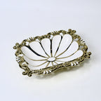 Ornate Ceramic Bowl – 10.25" Decorative Serving Dish in Gold & Silver | Imperial Nest