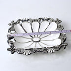 Ornate Ceramic Bowl – 10.25" Decorative Serving Dish in Gold & Silver | Imperial Nest