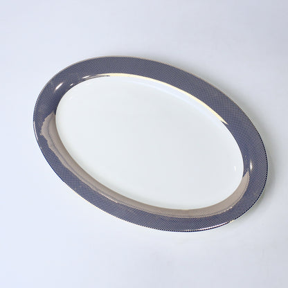 14 Inch Porcelain Bone China Oval Serving Dish – Durable & Elegant Design