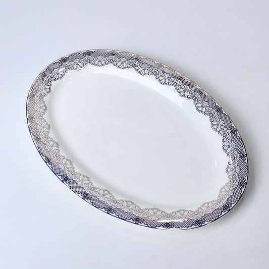 14 Inch Porcelain Bone China Oval Serving Dish – Durable & Elegant Design