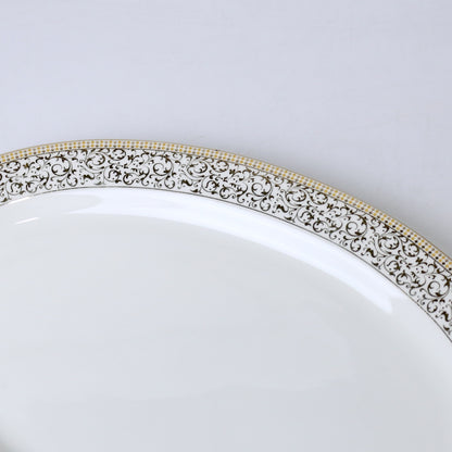 14 Inch Porcelain Bone China Oval Serving Dish – Durable & Elegant Design