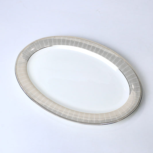 14 Inch Porcelain Bone China Oval Serving Dish – Durable & Elegant Design