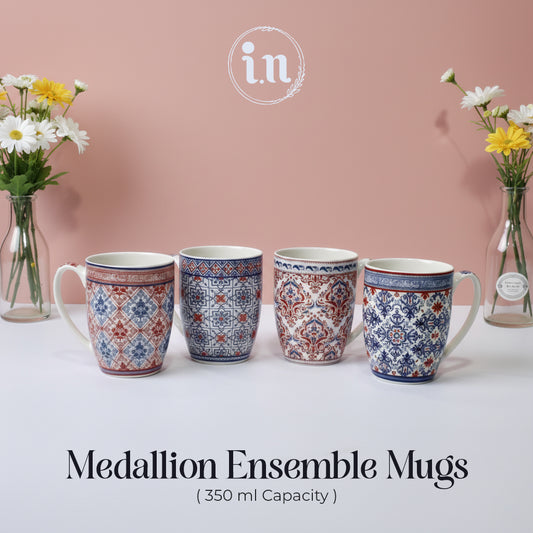 Vintage Pattern Ceramic Mugs – Ethnic Print | Imperial Nest