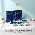 6 Pcs Ceramic Geometric Serving Bowls with Gift Box Packaging