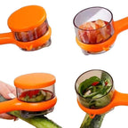 Safety Fruit & Vegetable Peeler with Protective Cover | Mess-Free & Easy Grip