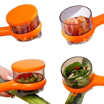 Safety Fruit & Vegetable Peeler with Protective Cover | Mess-Free & Easy Grip