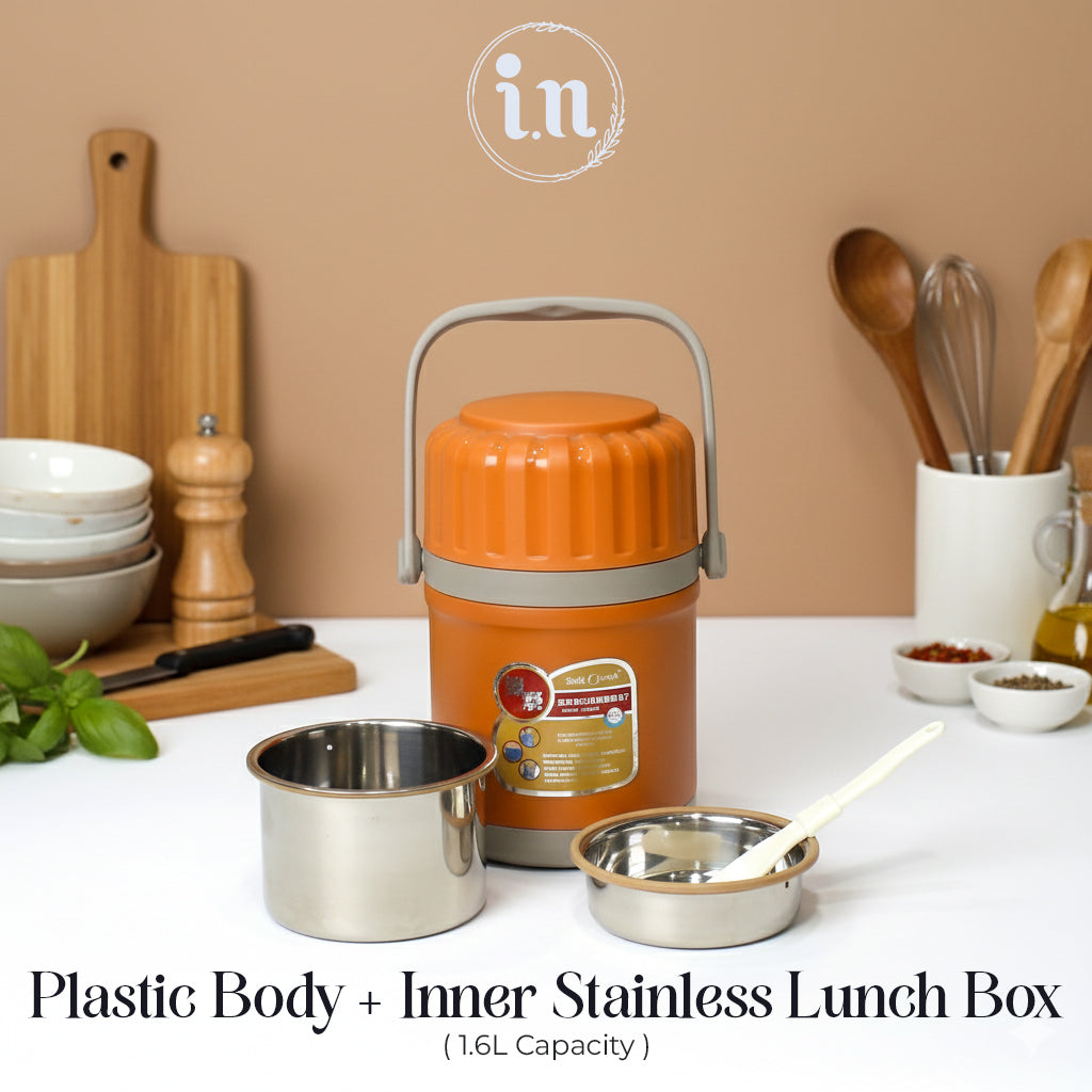 1.6L Insulated Stainless Steel Lunch Box | Tiffin – Fresh & Hot Meals On-the-Go | Imperial Nest