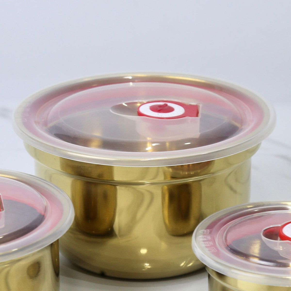 Premium Stainless Steel Food Storage Bowl Set with Airtight Lids - 4 Piece Set (10/13/15/18 CM)