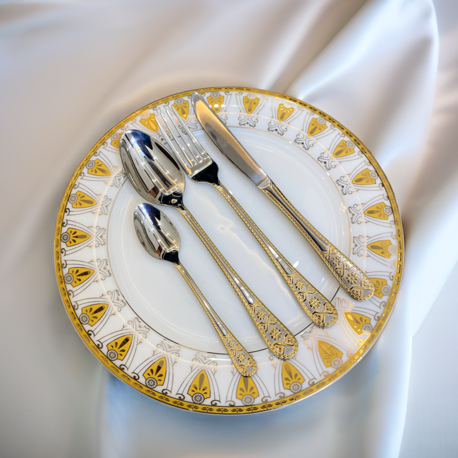 Premium 24-Piece Stainless Steel Cutlery Set – Teaspoons, Tablespoons, Forks & Butterknives