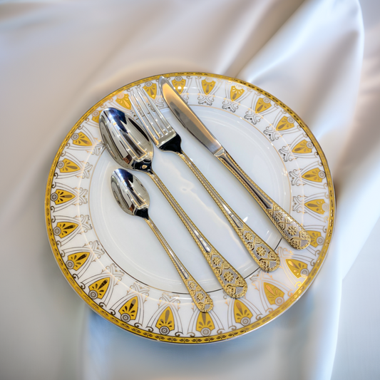 Premium 24-Piece Stainless Steel Cutlery Set – Teaspoons, Tablespoons, Forks & Butterknives
